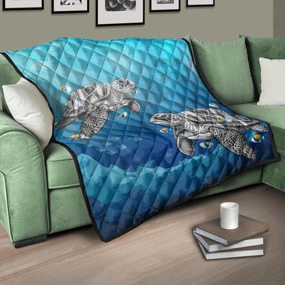 Hawaii Premium Quilt Turtle And Humuhumunukunukuapua'a New