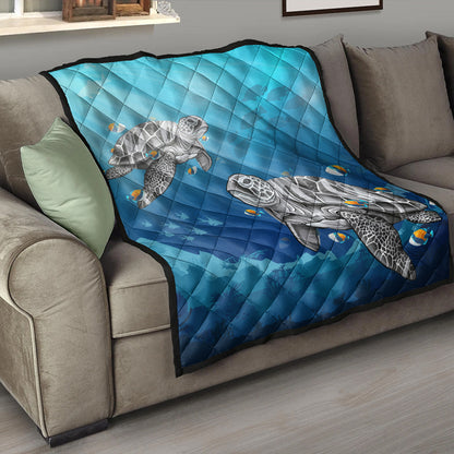 Hawaii Premium Quilt Turtle And Humuhumunukunukuapua'a New