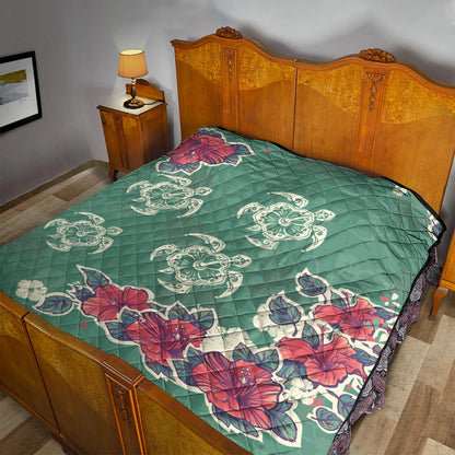 Hawaii Premium Quilt Turtle Hibiscus Summer