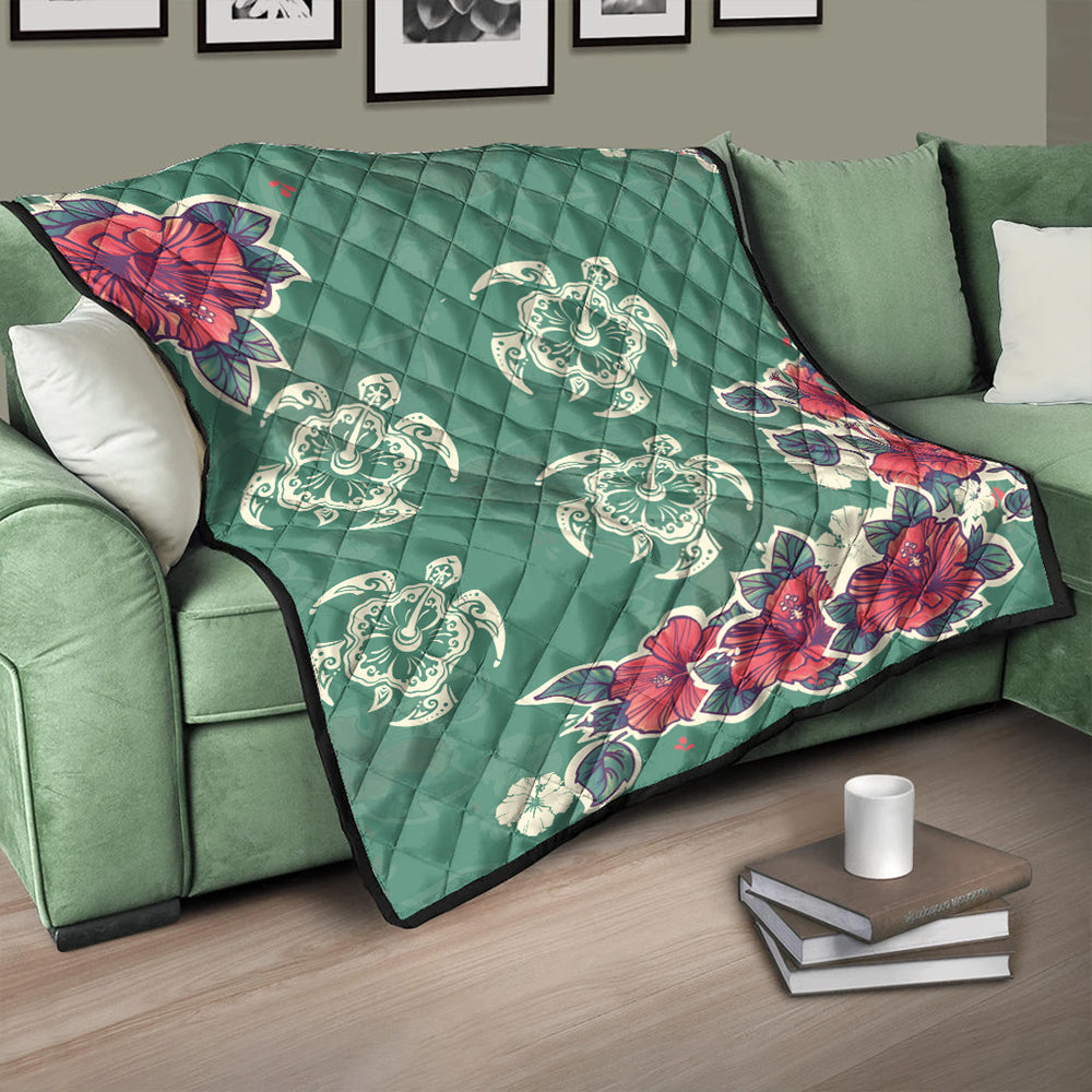 Hawaii Premium Quilt Turtle Hibiscus Summer
