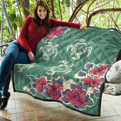 Hawaii Premium Quilt Turtle Hibiscus Summer
