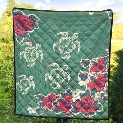 Hawaii Premium Quilt Turtle Hibiscus Summer