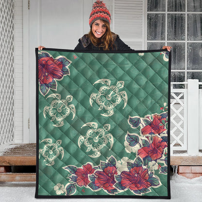 Hawaii Premium Quilt Turtle Hibiscus Summer