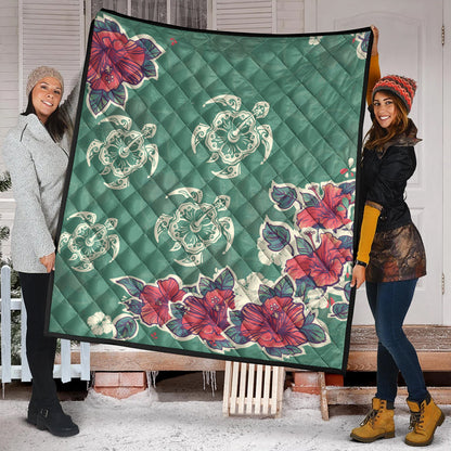 Hawaii Premium Quilt Turtle Hibiscus Summer