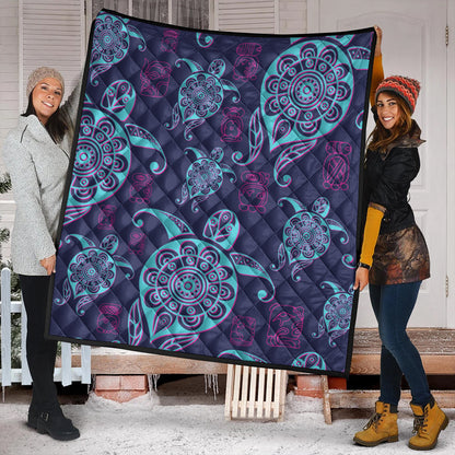 Hawaii Premium Quilt Turtle Neon