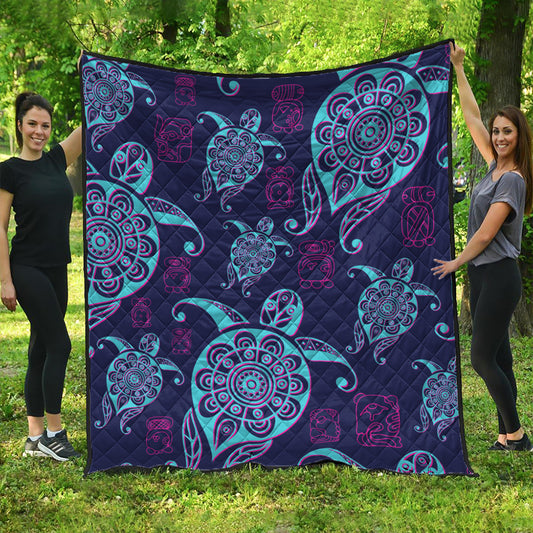 Hawaii Premium Quilt Turtle Neon