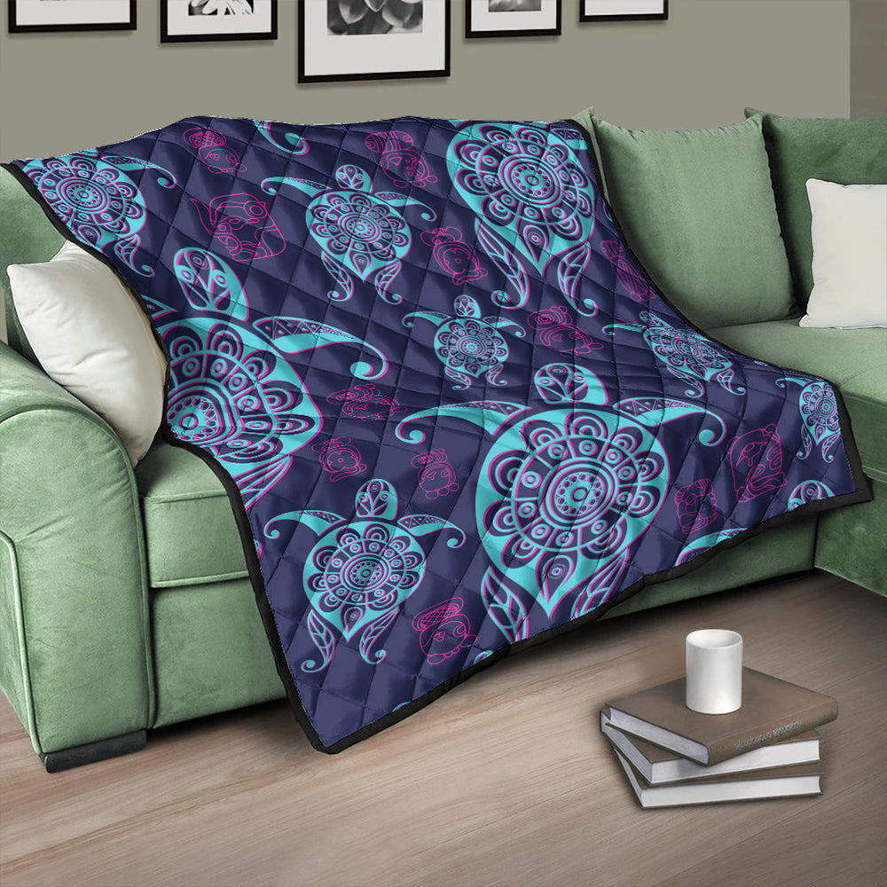 Hawaii Premium Quilt Turtle Neon