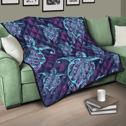 Hawaii Premium Quilt Turtle Neon