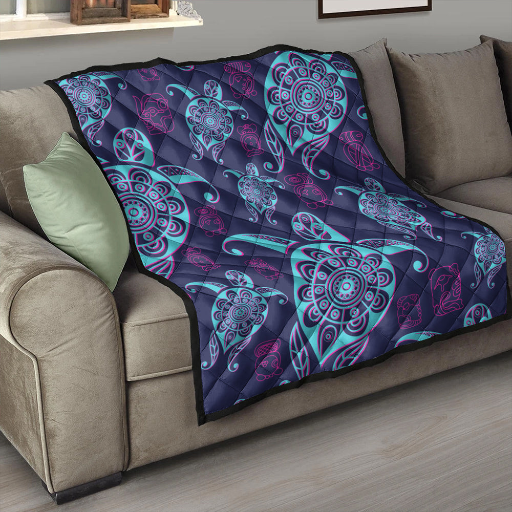 Hawaii Premium Quilt Turtle Neon