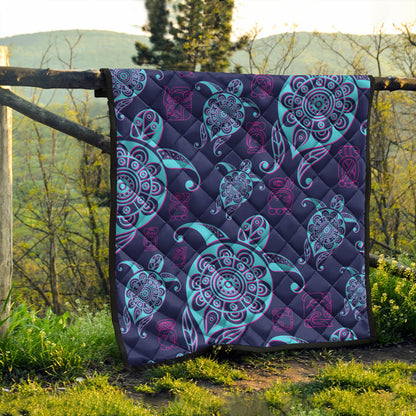 Hawaii Premium Quilt Turtle Neon