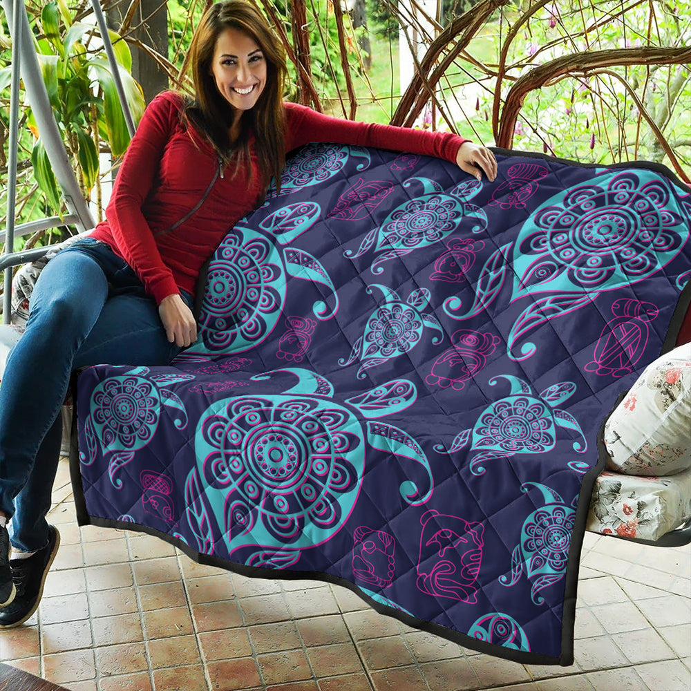 Hawaii Premium Quilt Turtle Neon