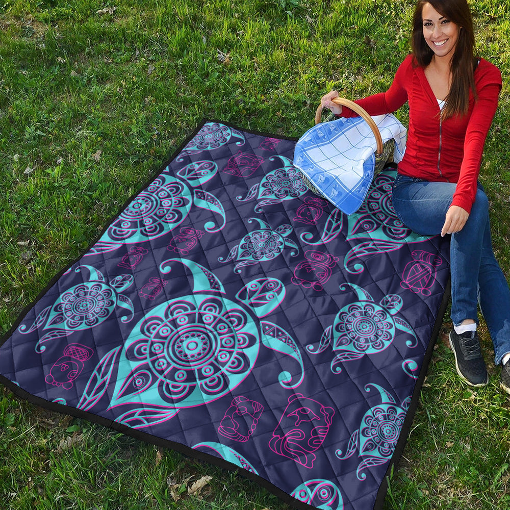 Hawaii Premium Quilt Turtle Neon