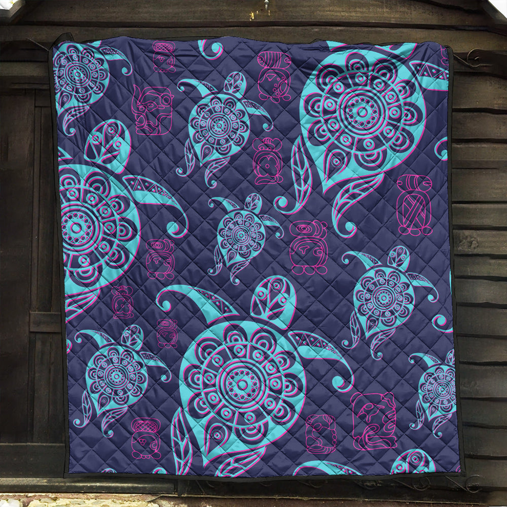 Hawaii Premium Quilt Turtle Neon