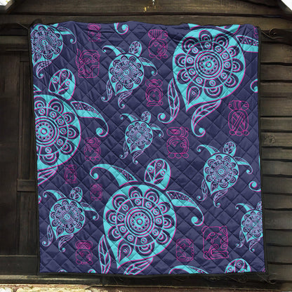 Hawaii Premium Quilt Turtle Neon