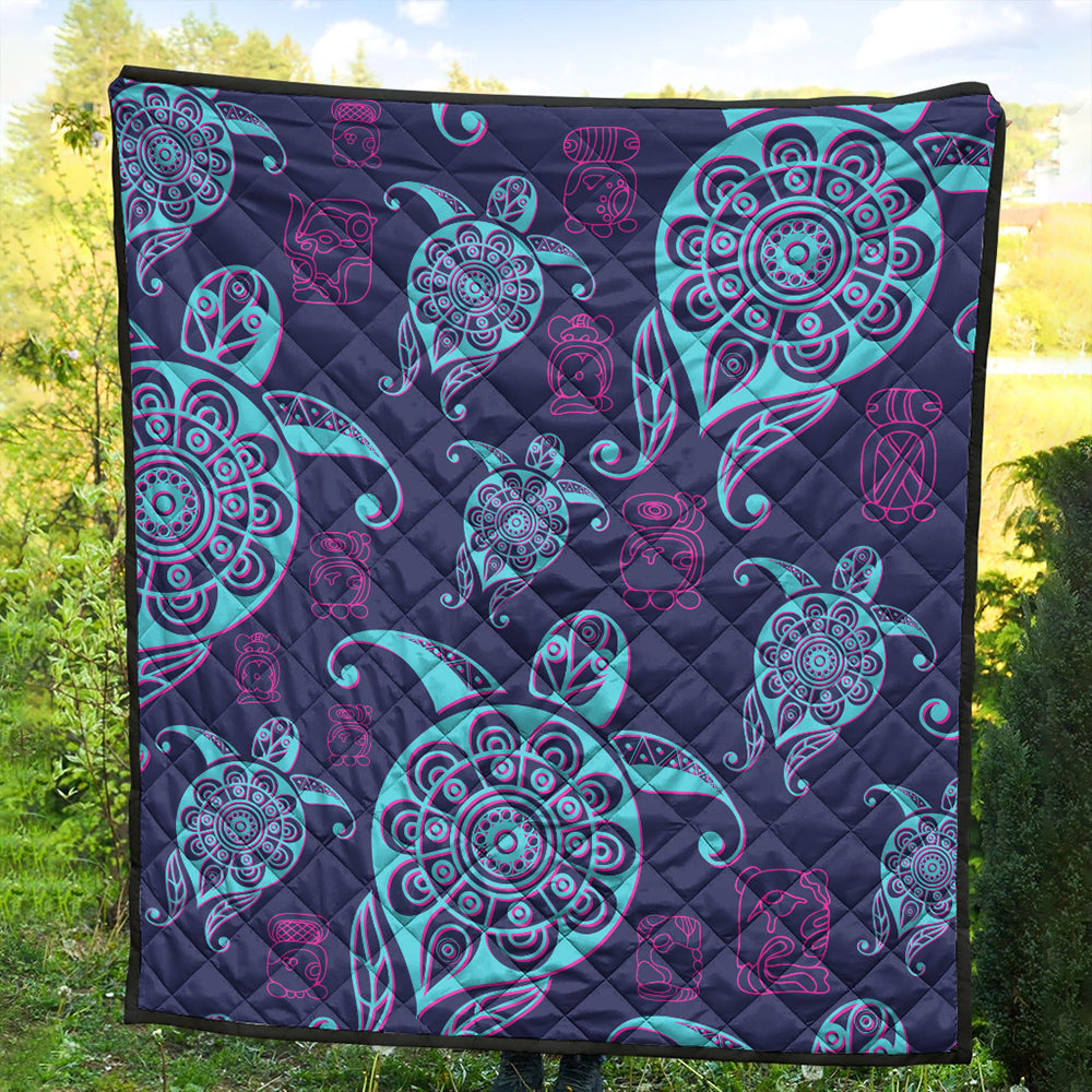 Hawaii Premium Quilt Turtle Neon