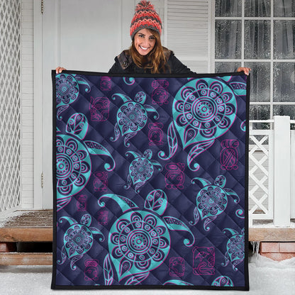 Hawaii Premium Quilt Turtle Neon