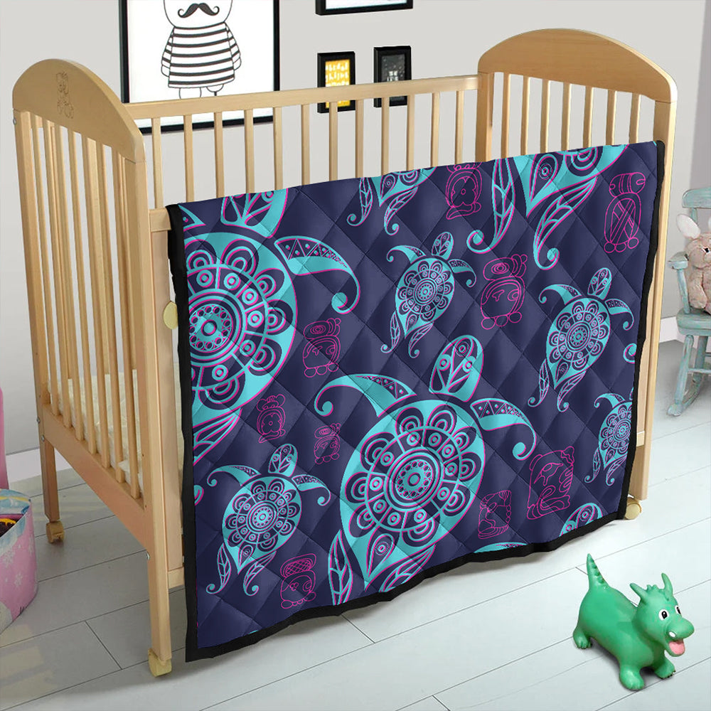 Hawaii Premium Quilt Turtle Neon