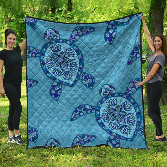 Hawaii Premium Quilt Turtle Plumeria