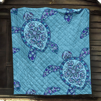 Hawaii Premium Quilt Turtle Plumeria