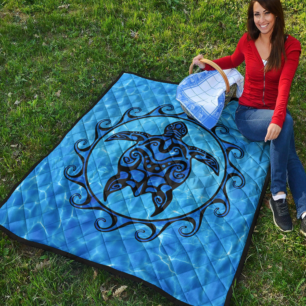 Hawaii Premium Quilt Turtle Polynesia Sea