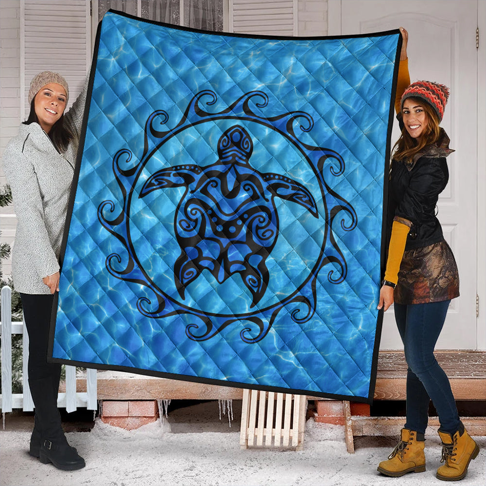 Hawaii Premium Quilt Turtle Polynesia Sea