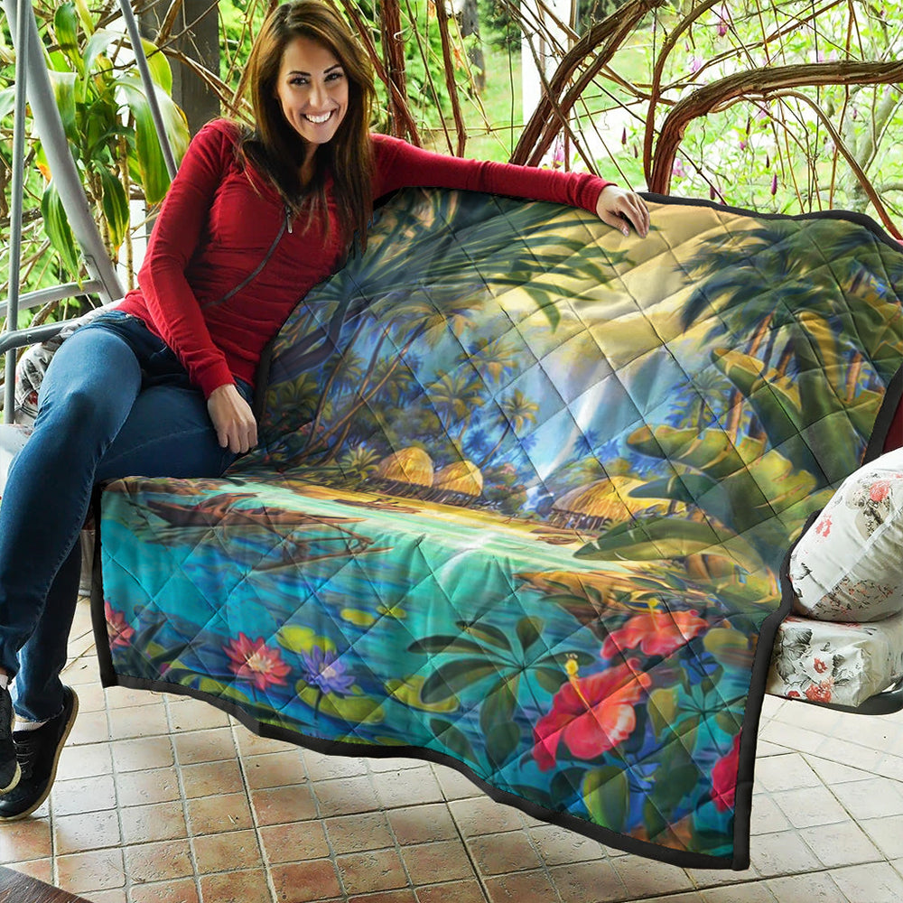 Hawaii Premium Quilt Village Forest