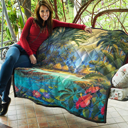 Hawaii Premium Quilt Village Forest