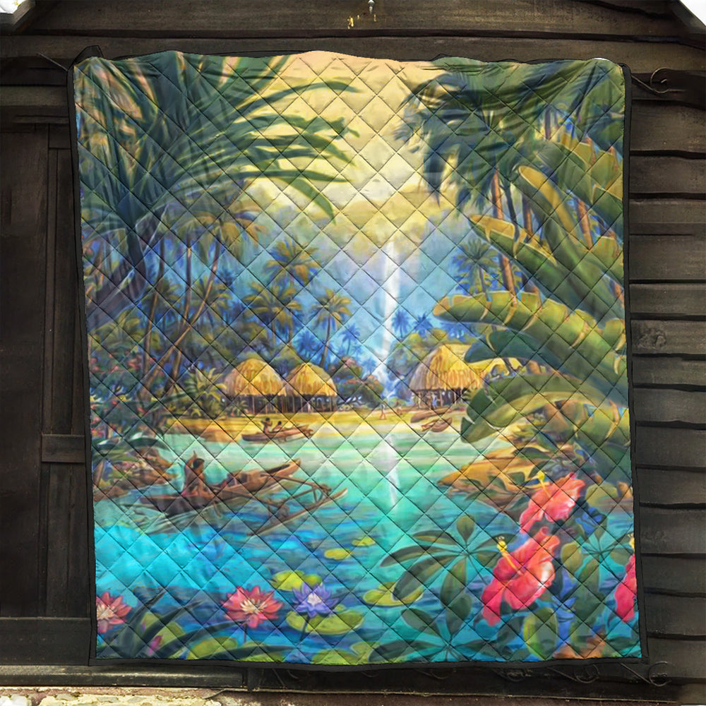 Hawaii Premium Quilt Village Forest