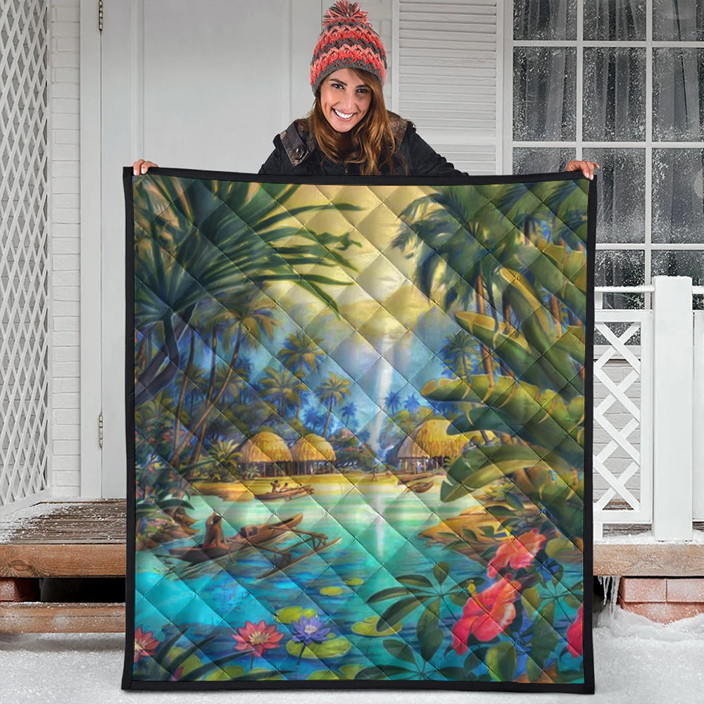 Hawaii Premium Quilt Village Forest