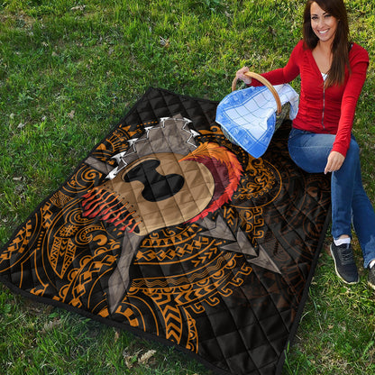 Hawaii Premium Quilt Warrior Helmet Polynesian