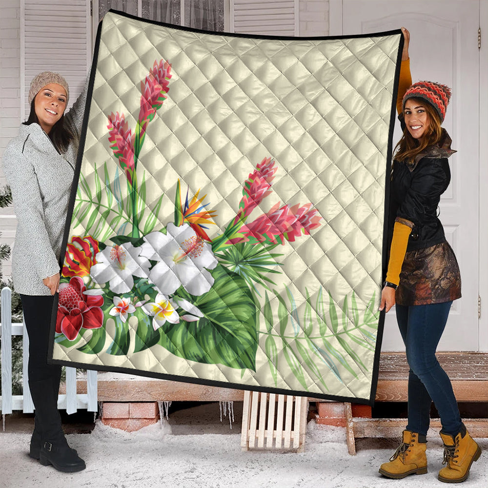 Hawaii Premium Quilt Wonderful Hibiscus Flower