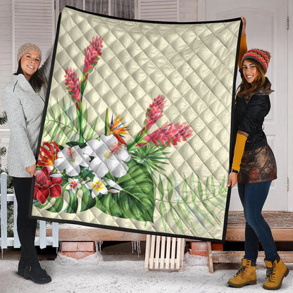 Hawaii Premium Quilt Wonderful Hibiscus Flower