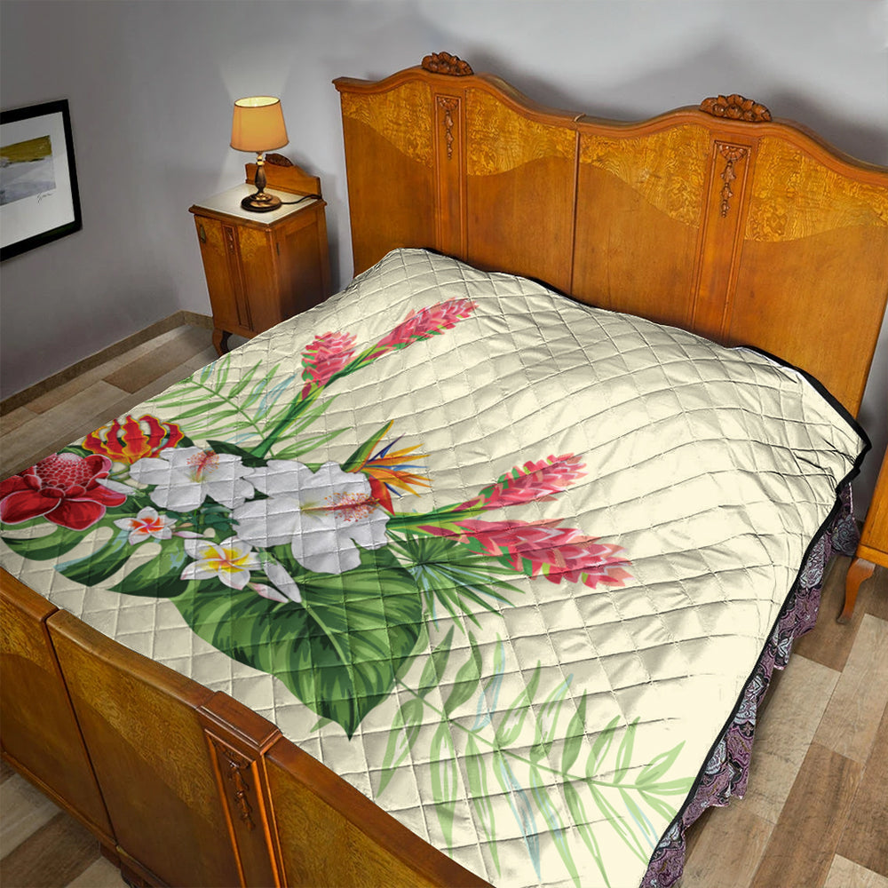 Hawaii Premium Quilt Wonderful Hibiscus Flower
