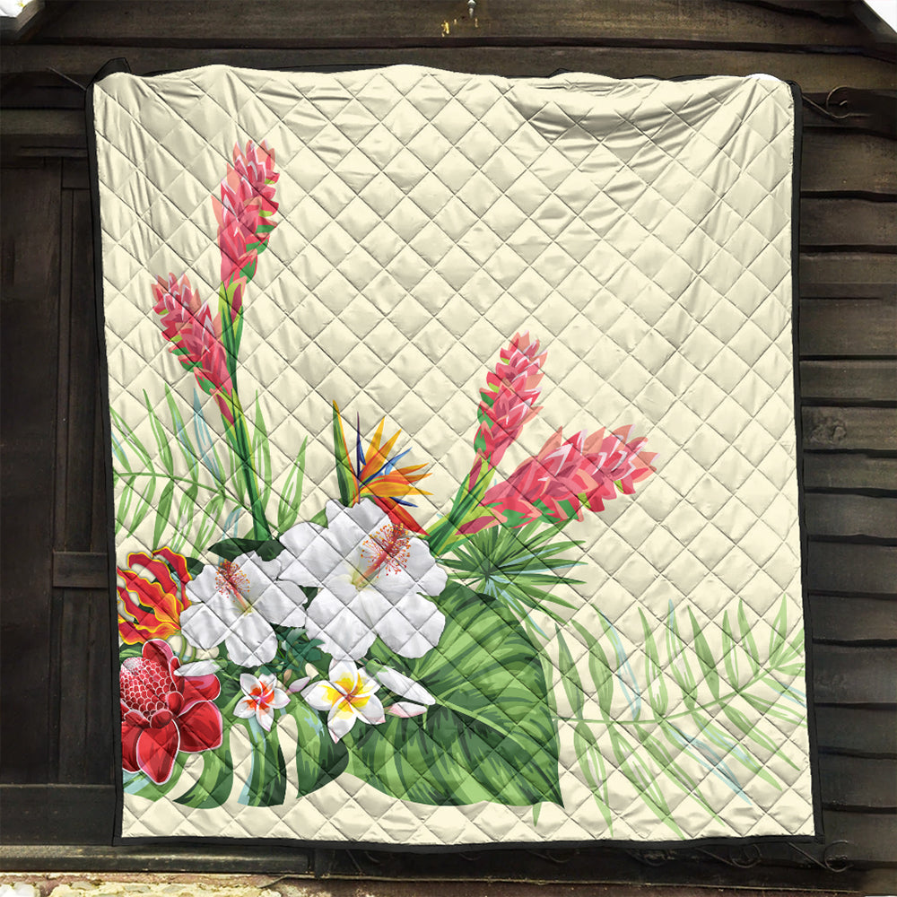 Hawaii Premium Quilt Wonderful Hibiscus Flower