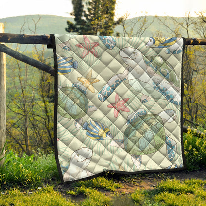Hawaii Premium Quilt World Animal In Sea
