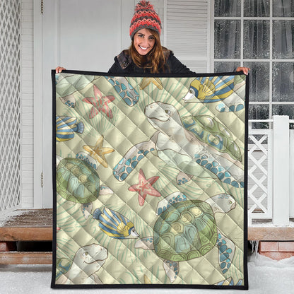 Hawaii Premium Quilt World Animal In Sea