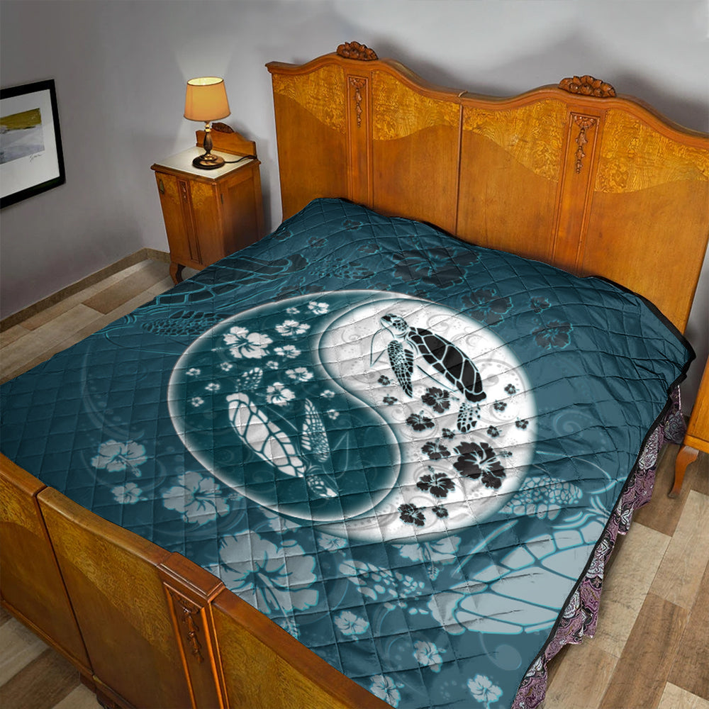 Hawaii Premium Quilt Yinyang Turtle Hibiscus