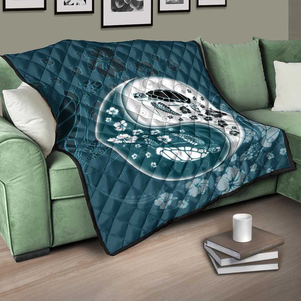 Hawaii Premium Quilt Yinyang Turtle Hibiscus