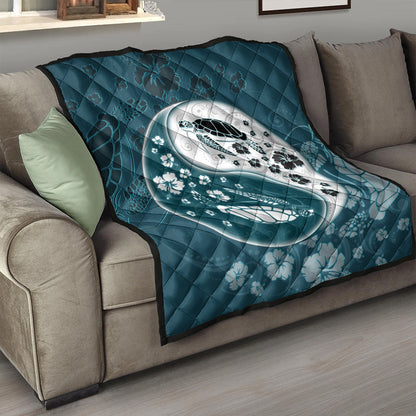 Hawaii Premium Quilt Yinyang Turtle Hibiscus