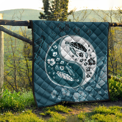 Hawaii Premium Quilt Yinyang Turtle Hibiscus