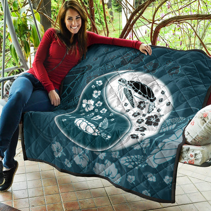 Hawaii Premium Quilt Yinyang Turtle Hibiscus