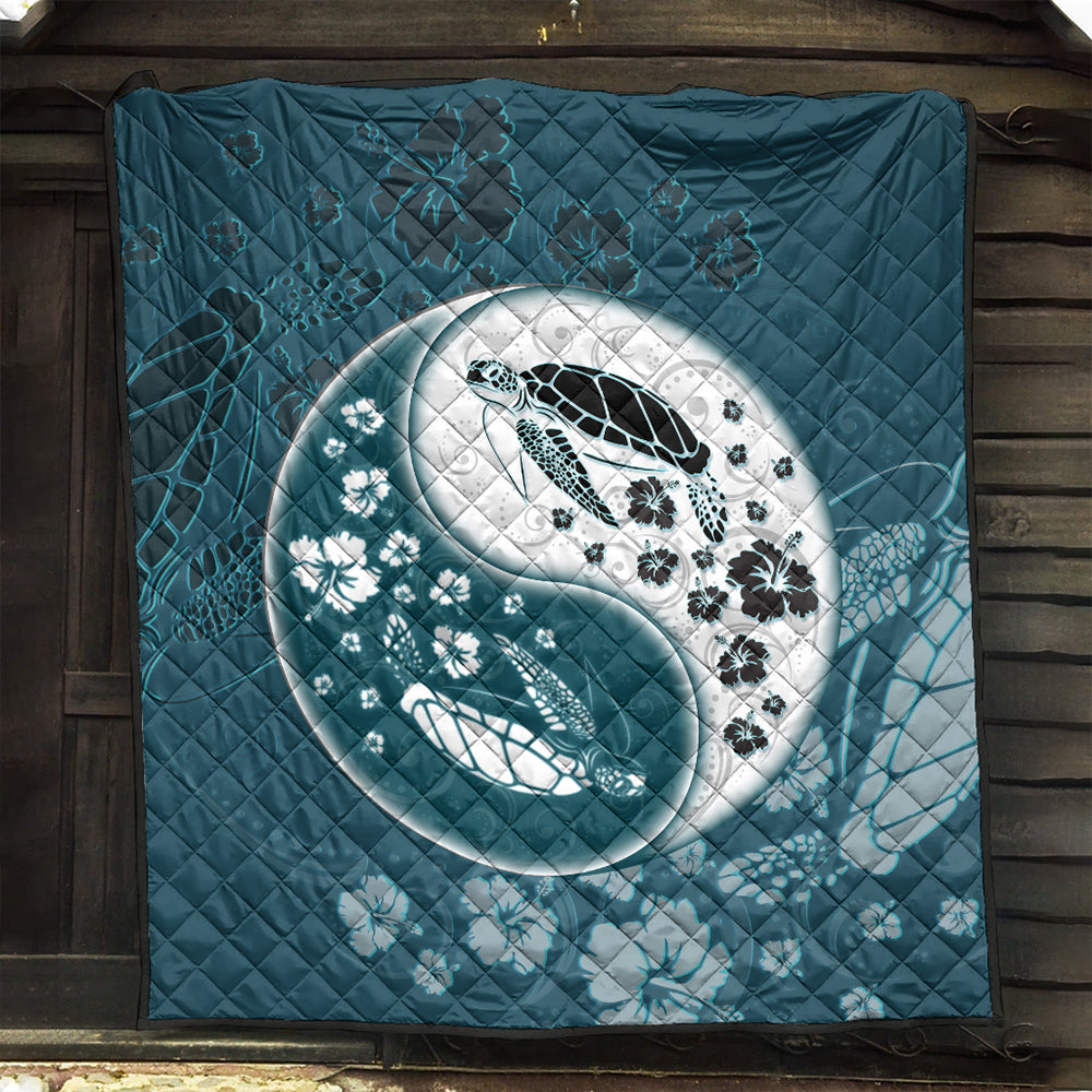 Hawaii Premium Quilt Yinyang Turtle Hibiscus