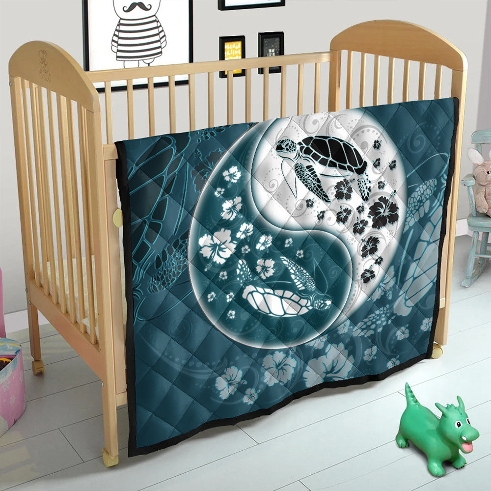 Hawaii Premium Quilt Yinyang Turtle Hibiscus