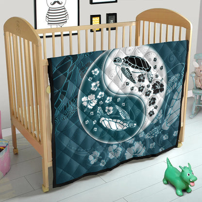 Hawaii Premium Quilt Yinyang Turtle Hibiscus