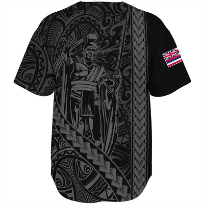 Hawaii Baseball Shirt Tribal Polynesian King Kamehameha