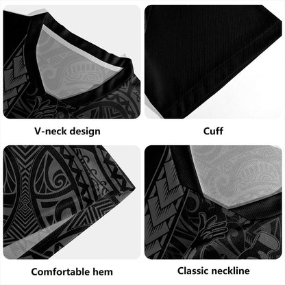 Hawaii Rugby Jersey Tribal Polynesian King Kamehameha