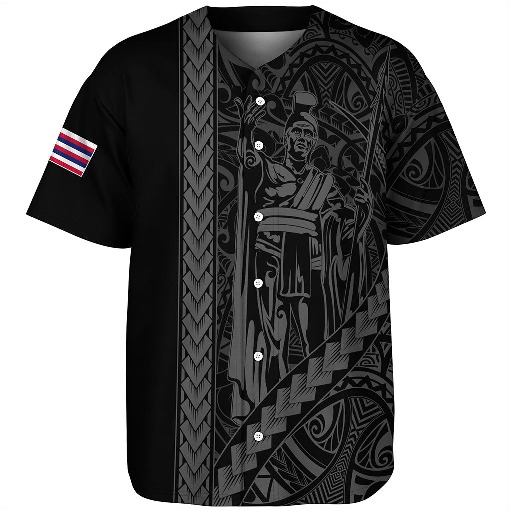 Hawaii Baseball Shirt Tribal Polynesian King Kamehameha