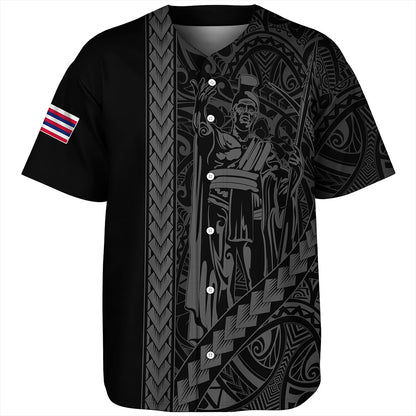 Hawaii Baseball Shirt Tribal Polynesian King Kamehameha
