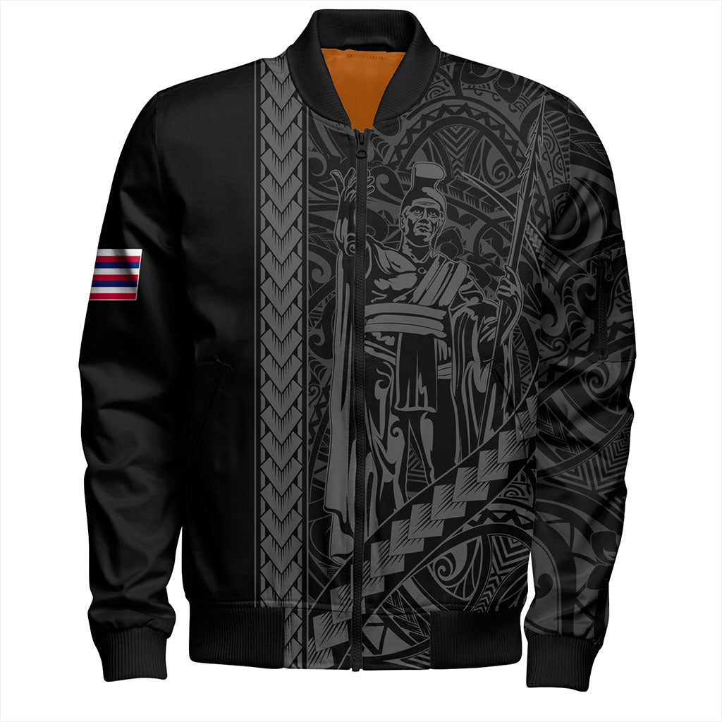 Hawaii Bomber Jacket Tribal Polynesian King Kamehameha