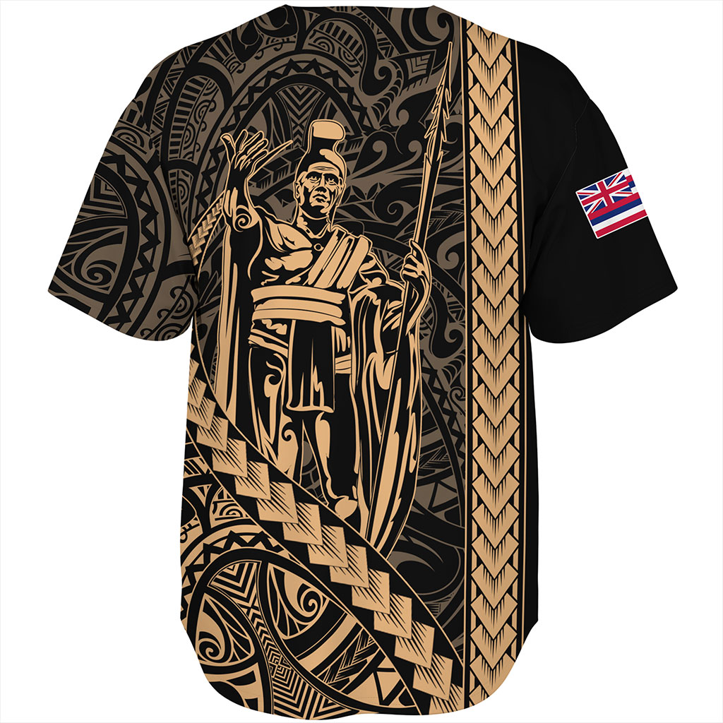 Hawaii Baseball Shirt Tribal Polynesian King Kamehameha